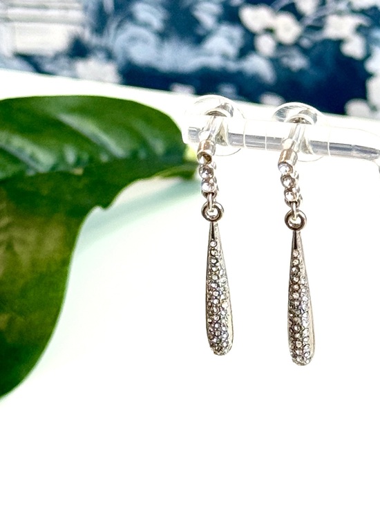 Neiman Marcus Jewelry - Neiman Marcus Silver Crystal Pavé Teardrop Earrings NWT